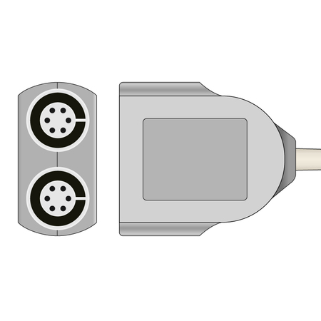 CABLES & SENSORS GE Marquette IBP Adapter Cable - Round, 6-Pin Connector, Keyed IC-MQ-AD/20